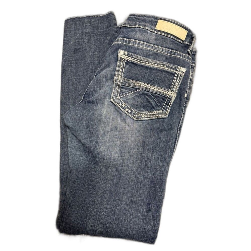 Rock & Roll Cowgirl Indigo Jeans with Pink Logo